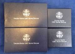 Lot Of 4 1991 USO Commemorative Silver Dollar