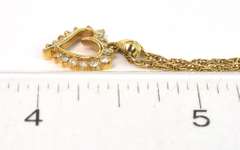 Dainty Diamond Heart Necklace in 14KT Yellow Gold