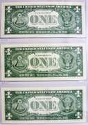 (3) Gem Crisp 1957B $1 Star Replacement Silver Certificates-Consecutive!