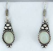 Silver and Natural Stone Earrings