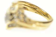 14K Yellow Gold Marquise Diamond Accent Bypass Engagement Ring