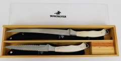 Oliver F. Winchester 2 Knife Set in Showcase