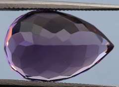 Glistening 6.01ct pear cut violet Amethyst