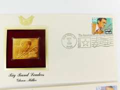 4 Big Band Leaders 1996 1st Day Issues & 22KT Stamps