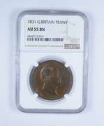 AU55 BN 1831 Great Britain Penny - Graded NGC