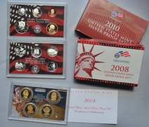 2008 & 2010 US Mint Silver Proof 2 Sets