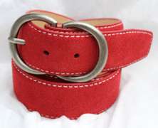 Classy Fine Quality Suede Belt, Made In Italy