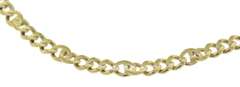 Fancy 18kt Curb Link Panther Eye Bracelet