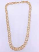 Fancy18kt Gold Plated Chain Necklace with Gemstones