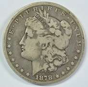 Scarce 1878-CC Morgan Silver Dollar. Key 'CC'