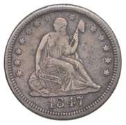 1847-O Seated Liberty Quarter