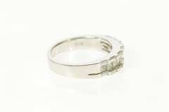 18K White Gold 1.65 Ctw Princess Diamond Wedding Band Ring