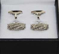 Handsome Pair Jeweled Style Cufflinks By Carelli