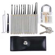 Transparent Practice Padlock with 12pcs Unlocking Lock