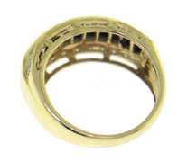 Handsome Baguette Sapphire and Diamond Band