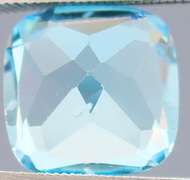 Vivid! 6.62ct cushion cut Swiss blue Topaz