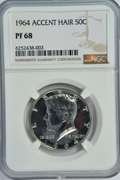 RARE near perfect 1964 ACCENTED HAIR Kennedy. NGC PF68