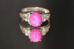 Stellar Star Ruby in Sterling  Ring