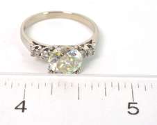 Glittering Gemstone Ring in 14KT White Gold
