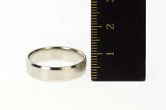 Platinum 6.0mm Classic Brushed Finish Wedding Band Ring