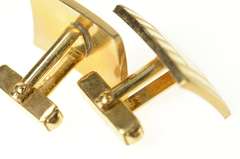 Gold Filled Art Deco Pinstripped Monogrammable Men's Cuff Links