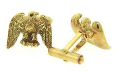 Glamorous 18kt YG Eagle Cufflinks