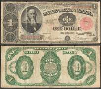 $1 1891 Treasury Note "Stanton" Fr. 351 Fine.