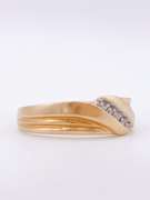 Gent's 14kt Gold & Diamond Wedding Band Ring
