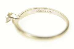 14K White Gold 0.19 Ct Diamond Solitaire Classic Engagement Ring