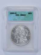MS63 1880-O Morgan Silver Dollar - Graded ICG