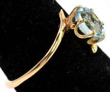 Sweet Aquamarine Ring in 14KT Yellow Gold