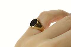 10K Yellow Gold Marquise University Ladies Ornate Class Ring