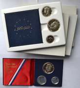 4 1976 3 Piece Bicentennial Silver Sets