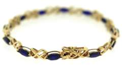 Lovely Yellow Gold Spphire Hugs and Kisses Bracelet