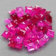Premium 3.30ct 45 piece princess cut Ruby set