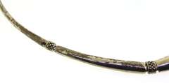 Vintage Sterling Silver Textured Collar Necklace