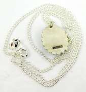 Navajo Sterling Silver Turquoise Pendant & Chain