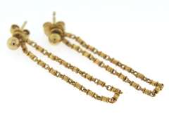 Graceful 21kt Dangle Chain Earrings