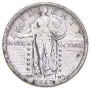 1917-S Standing Liberty Quarter - Type 1 - Cleaned