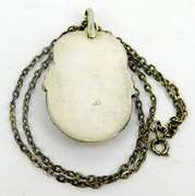 Signed JB Navajo Sterling Turquoise Pendant & Chain