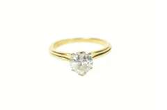 14K Yellow Gold Heart Cubic Zirconia Travel Engagement Ring