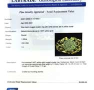 Gent's Yellow Gold Nugget 1cts Diamond Cluster Ring