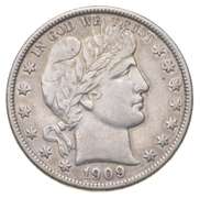 1909-S Barber Half Dollar