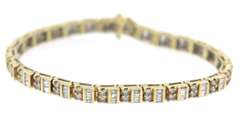 Remarkable 5cts Diamond Yellow Gold Bracelet