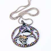 Amethyst & Citrine Pendant Necklace