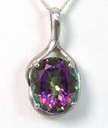 Bold Mystic Quartz Necklace in Sterling Silver