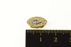 14K Yellow Gold Floral Pattern Diamond Slide Bracelet Charm/Pendant
