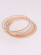 18kt Gold Plated Bangle Bracelet Set