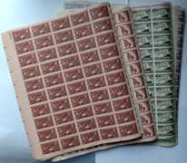30 Mint  3 Cent US Comm Stamp Sheets 1940-50 Era