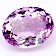 Glittering oval cut 14.70ct pink Amethyst